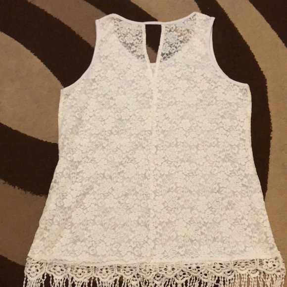White lace tank top - Picture 2 of 2